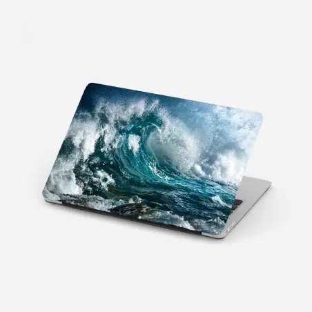 Sticker pour ordinateur portable vague turquoise en mouvement – Wallnifity®
