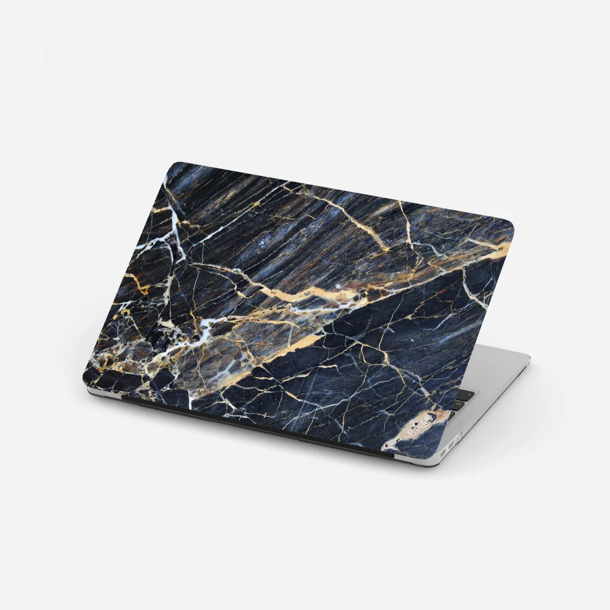 Sticker pour ordinateur portable élégance marbrée bleu-gris aux veines dorées – Wallnifity® Sticker pour ordinateur portable élégance marbrée bleu-gris aux veines dorées – Wallnifity®