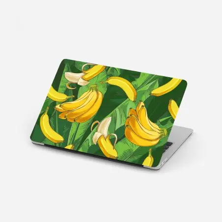 Sticker pour ordinateur portable motif de bananes tropicales sur feuillage – Wallnifity®