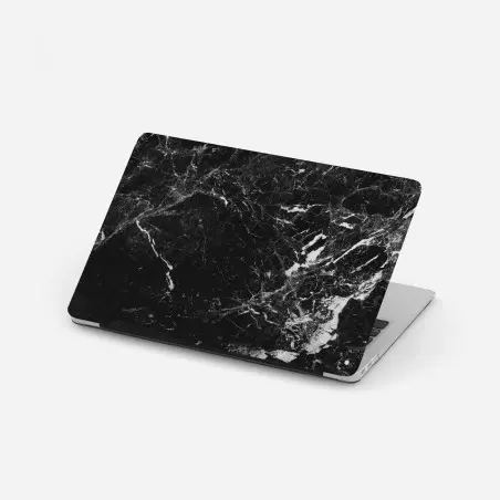 Sticker pour ordinateur portable marbre noir veiné élégant – Wallnifity®