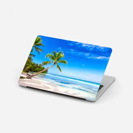 Sticker pour ordinateur portable paradis tropical au bord du lagon – Wallnifity®