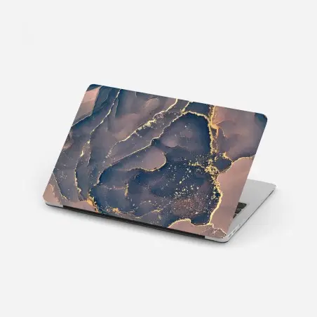Sticker pour ordinateur portable marbre céleste aux reflets dorés – Wallnifity®