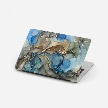 Sticker pour ordinateur portable courants d'azur et d'or – Wallnifity®