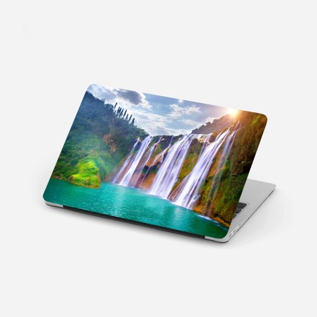 Sticker pour ordinateur portable cascade majestueuse de Jiulong à Luoping, Chine – Wallnifity®