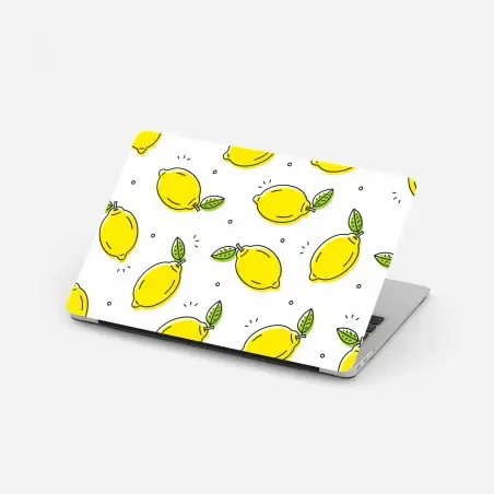 Sticker pour ordinateur portable motif répétitif de citrons graphiques – Wallnifity®