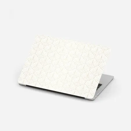 Sticker pour ordinateur portable motif art déco doré sur fond blanc – Wallnifity®