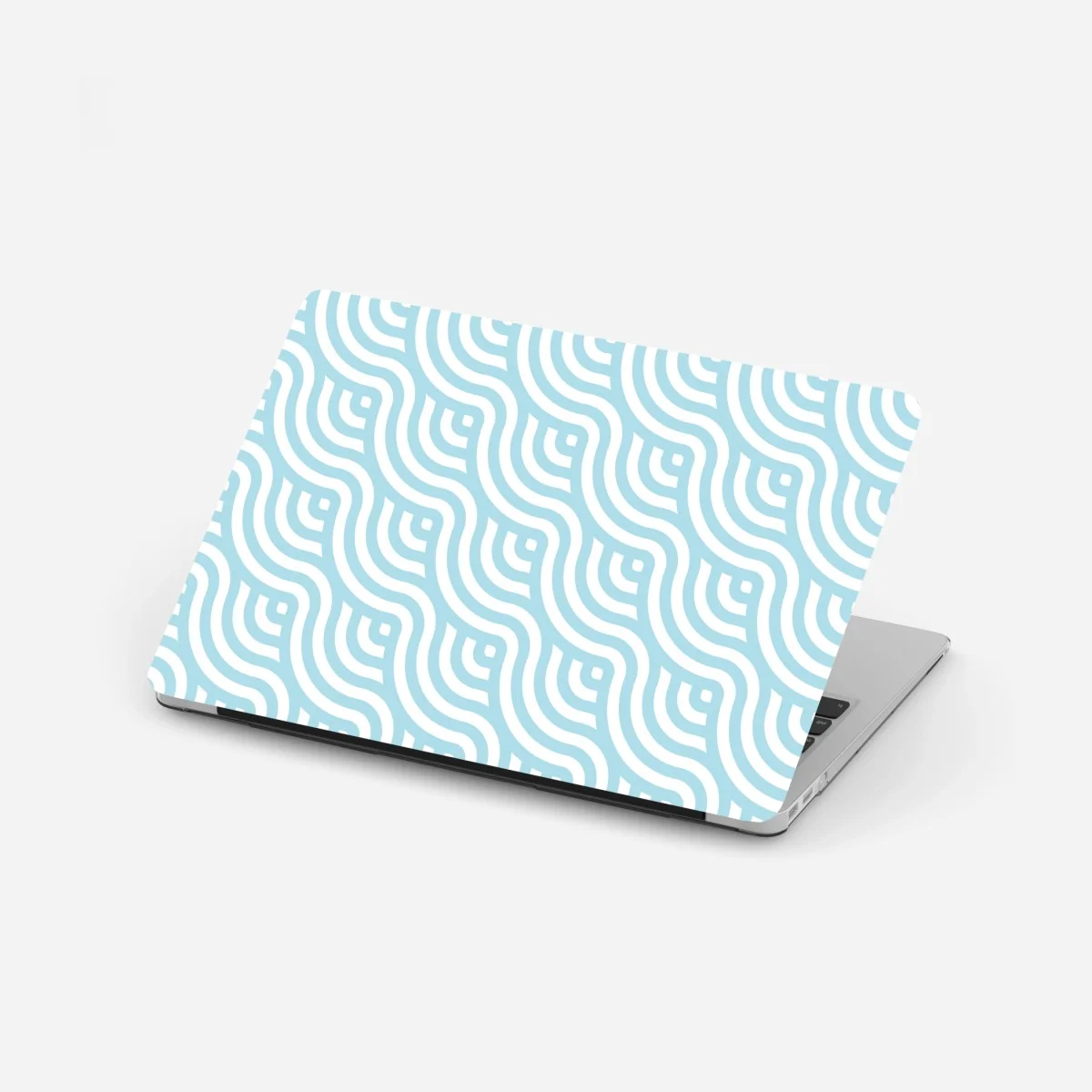Sticker pour ordinateur portable motif géométrique ondulé bleu et blanc – Wallnifity® Sticker pour ordinateur portable motif géométrique ondulé bleu et blanc – Wallnifity®