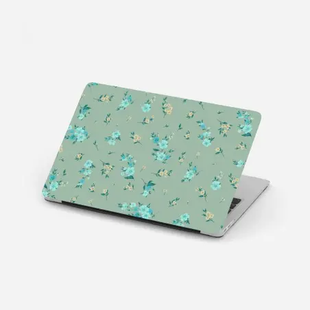 Sticker pour ordinateur portable motif floral menthe et turquoise – Wallnifity®