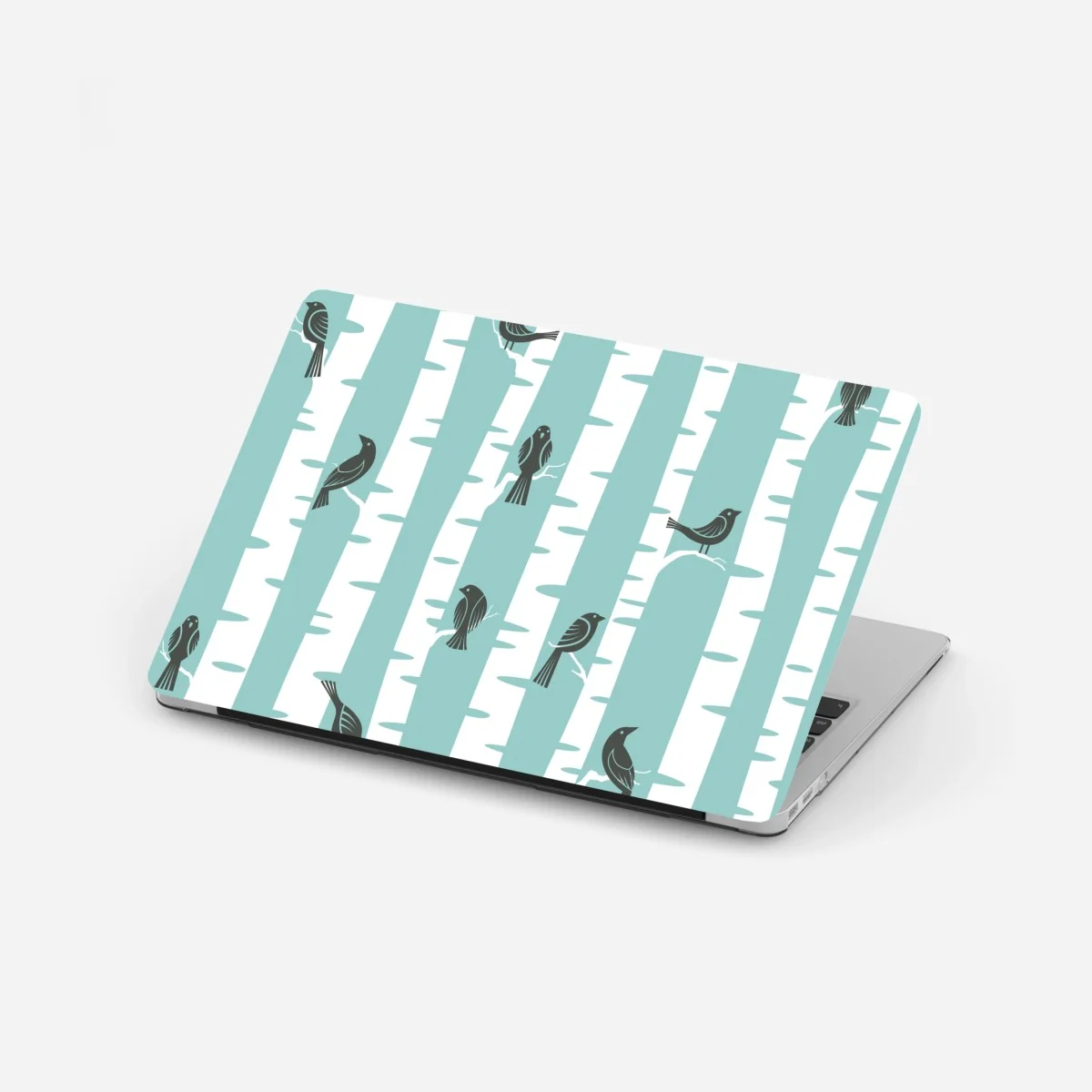 Sticker pour ordinateur portable oiseaux sur troncs de bouleau menthe – Wallnifity® Sticker pour ordinateur portable oiseaux sur troncs de bouleau menthe – Wallnifity®
