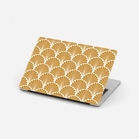 Sticker pour ordinateur portable motif coquillage art déco doré – Wallnifity®