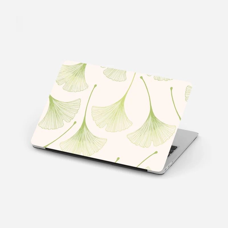 Sticker pour ordinateur portable motif délicat de feuilles de ginkgo – Wallnifity®