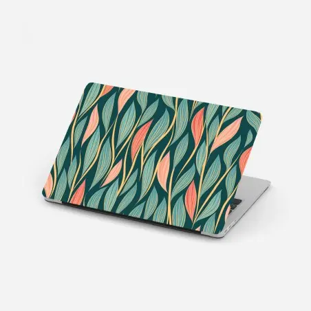 Sticker pour ordinateur portable motif feuilles élégantes art déco – Wallnifity®