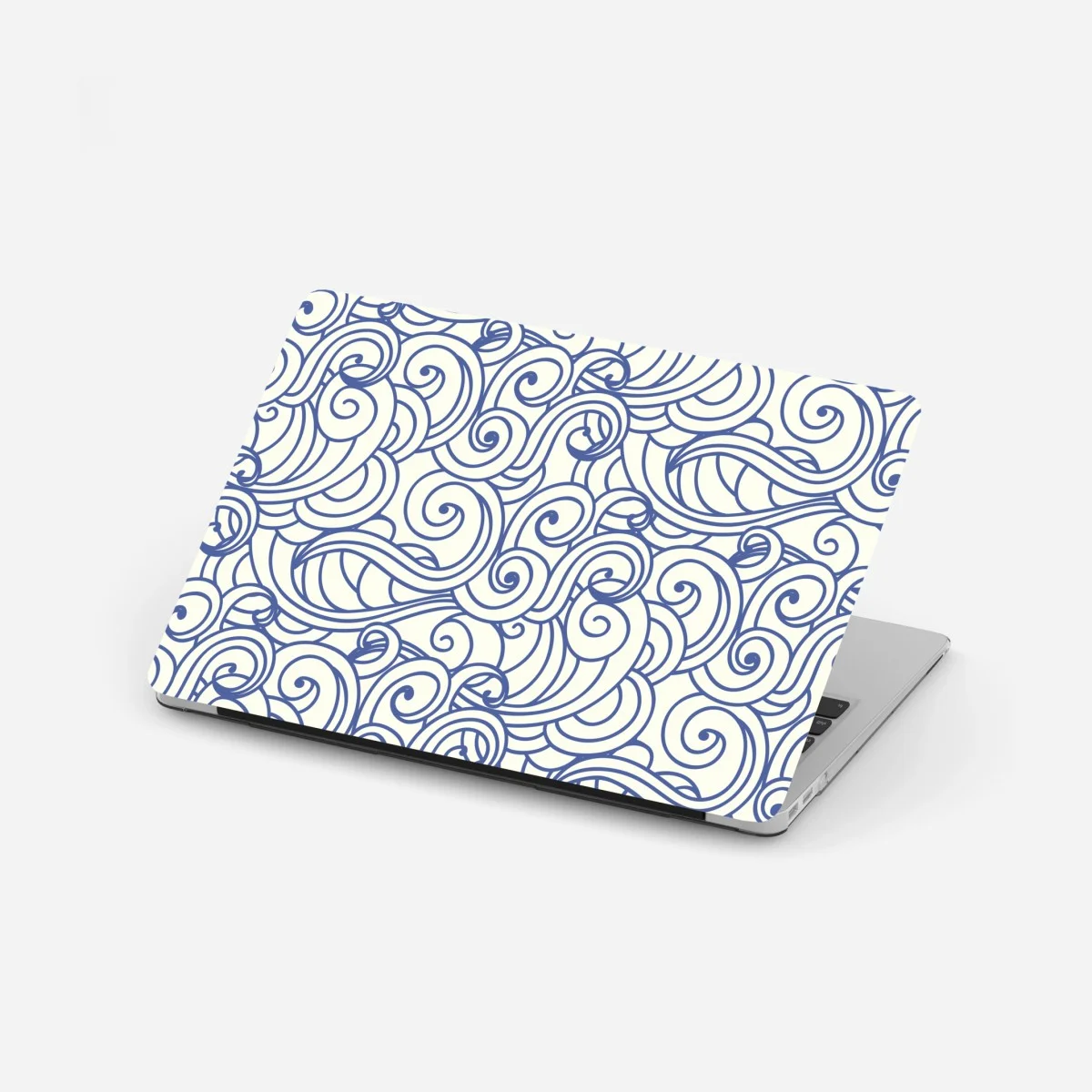 Sticker pour ordinateur portable motif ondes décoratives bleu et ivoire – Wallnifity® Sticker pour ordinateur portable motif ondes décoratives bleu et ivoire – Wallnifity®
