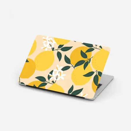 Sticker pour ordinateur portable motif citron en fleurs – Wallnifity®