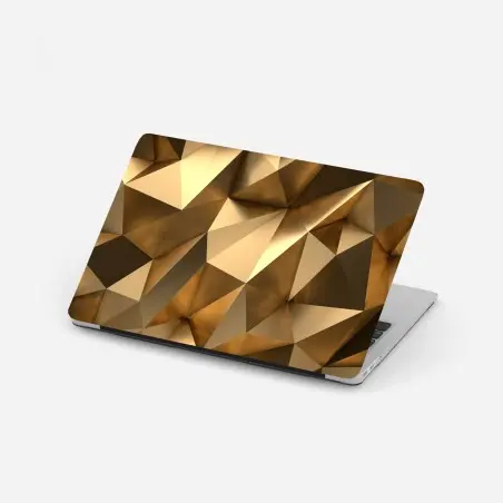 Sticker pour ordinateur portable motif géométrique doré en relief – Wallnifity®