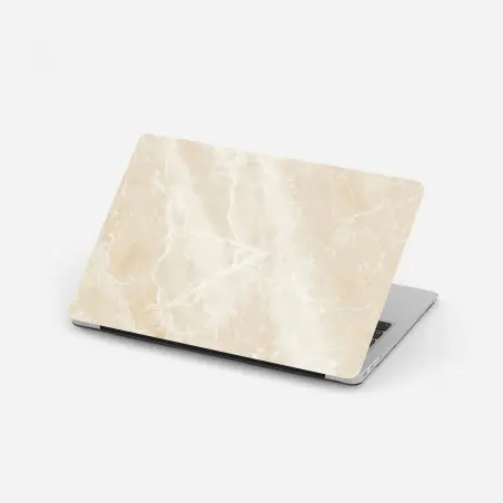 Sticker pour ordinateur portable marbre beige élégant aux veinures blanches – Wallnifity®
