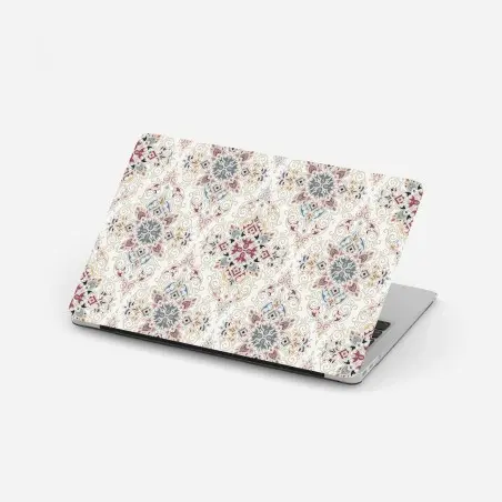 Sticker pour ordinateur portable motif damassé floral élégant – Wallnifity®