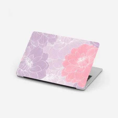 Sticker pour ordinateur portable motif floral pastel délicat – Wallnifity®
