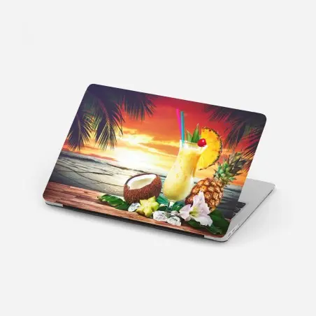 Sticker pour ordinateur portable cocktail tropical au coucher de soleil – Wallnifity®