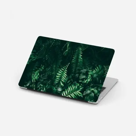 Sticker pour ordinateur portable mur de feuillage tropical sombre – Wallnifity®