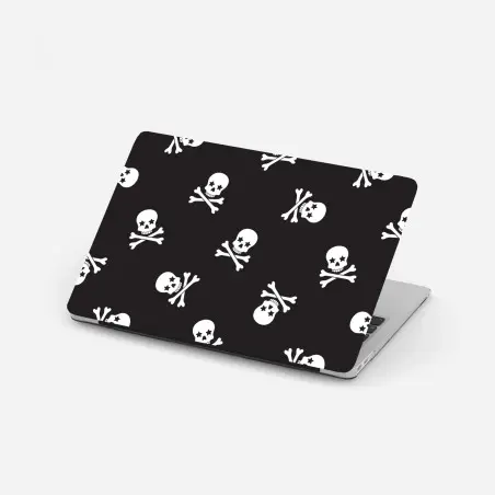 Sticker pour ordinateur portable crânes étoilés sur fond noir – Wallnifity®