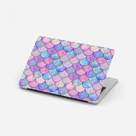 Sticker pour ordinateur portable motif écailles de sirène irisé pastel – Wallnifity®