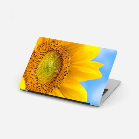 Sticker pour ordinateur portable éclat de tournesol sur ciel bleu – Wallnifity®