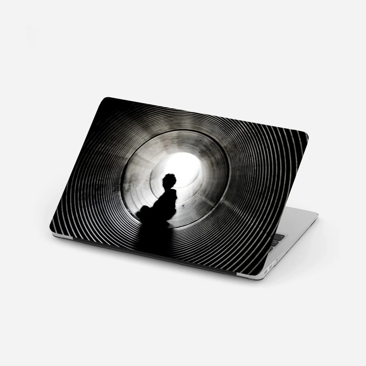 Sticker pour ordinateur portable silhouette dans un tunnel concentrique – Wallnifity® Sticker pour ordinateur portable silhouette dans un tunnel concentrique – Wallnifity®