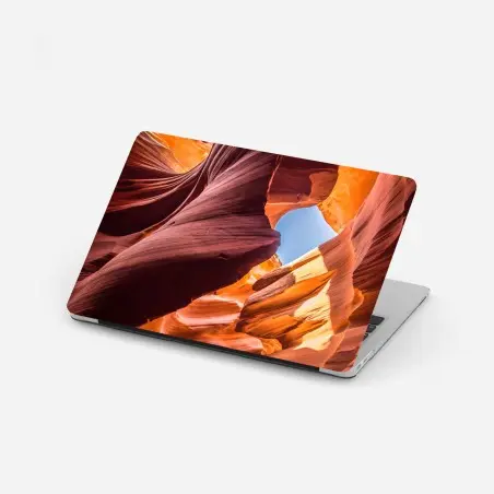 Sticker pour ordinateur portable canyon sculpté aux couleurs de feu – Wallnifity®