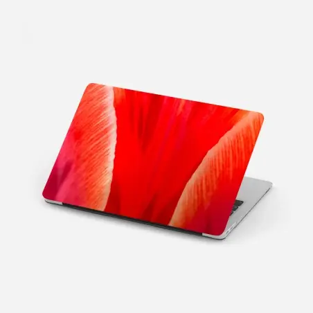 Sticker pour ordinateur portable abstraction de pétales de tulipe rouge – Wallnifity®