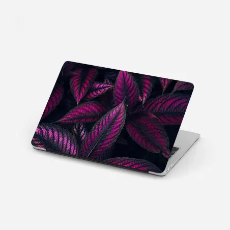 Sticker pour ordinateur portable feuillage fuchsia nocturne – Wallnifity®