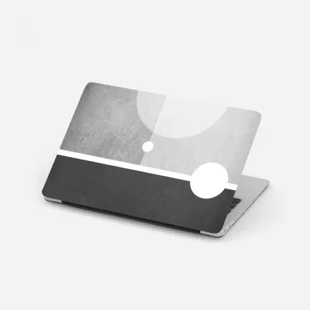 Sticker pour ordinateur portable cercle minimal sur fond texturé – Wallnifity®