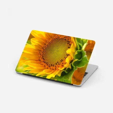 Sticker pour ordinateur portable gros plan de tournesol lumineux – Wallnifity®