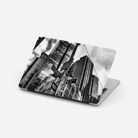 Sticker pour ordinateur portable perspective urbaine sur Broadway – Wallnifity®