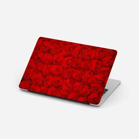 Sticker pour ordinateur portable mur de roses rouges romantiques – Wallnifity®