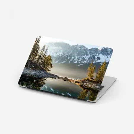 Sticker pour ordinateur portable reflet alpin au lever du soleil – Wallnifity®