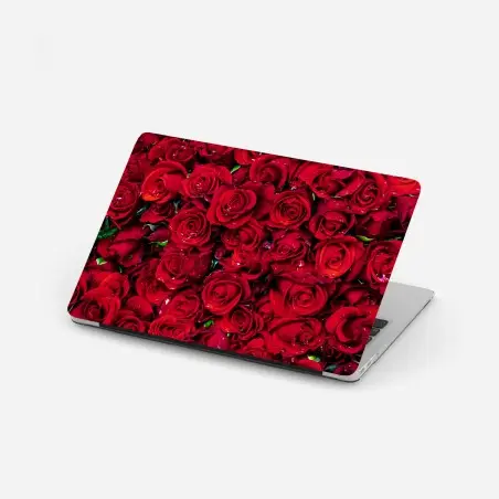Sticker pour ordinateur portable océan de roses rouges – Wallnifity®