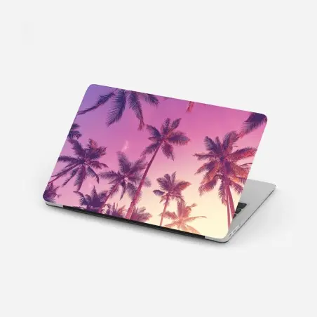 Sticker pour ordinateur portable sérénité sous les palmiers au coucher du soleil – Wallnifity®