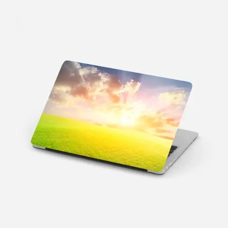 Sticker pour ordinateur portable prairie au soleil couchant – Wallnifity®
