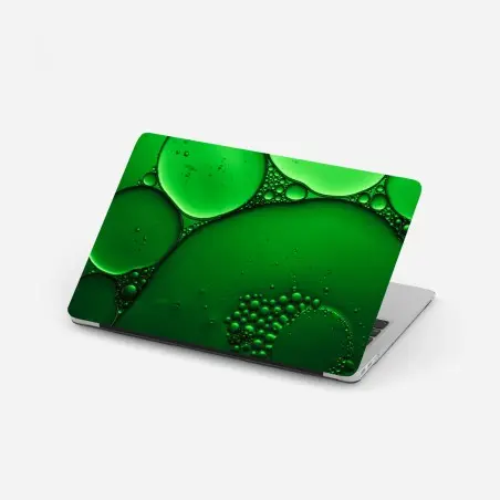 Sticker pour ordinateur portable abstraction de bulles vertes – Wallnifity®