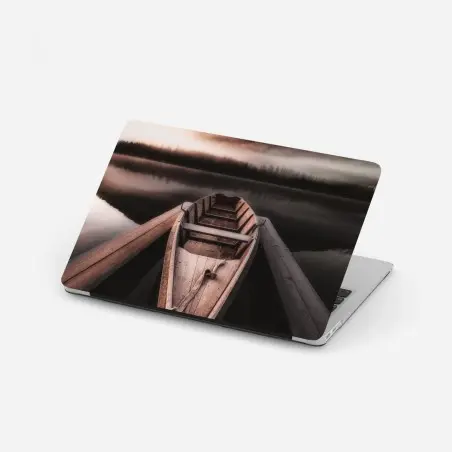 Sticker pour ordinateur portable barque au lever du jour – Wallnifity®