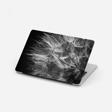 Sticker pour ordinateur portable souffle de pissenlit en noir et blanc – Wallnifity®