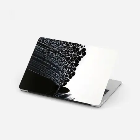 Sticker pour ordinateur portable mélodie cellulaire en noir et blanc – Wallnifity®