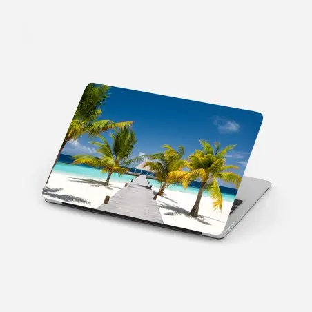 Sticker pour ordinateur portable jetée vers le paradis tropical – Wallnifity®