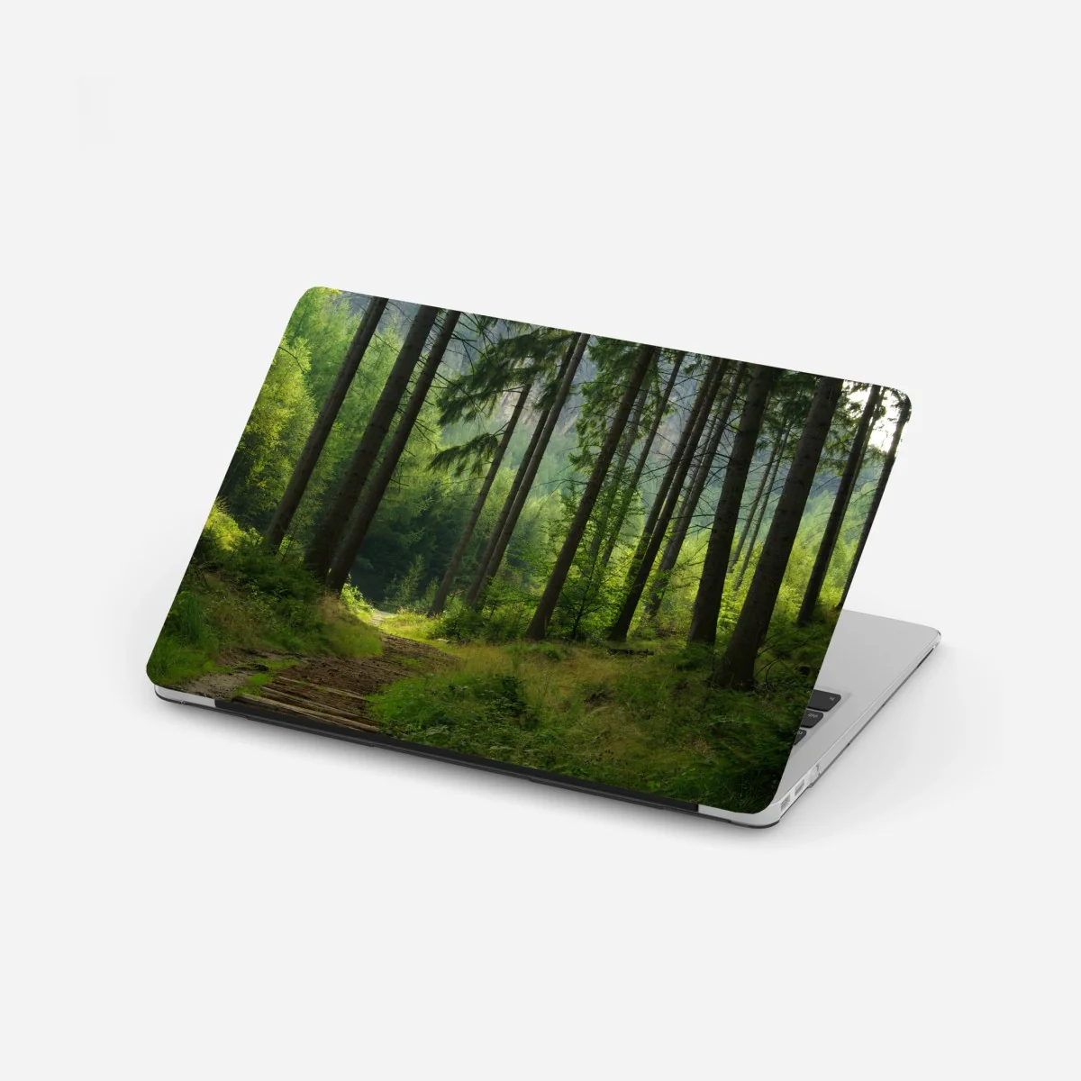 Sticker pour ordinateur portable sentier forestier au coeur des sapins – Wallnifity® Sticker pour ordinateur portable sentier forestier au coeur des sapins – Wallnifity®