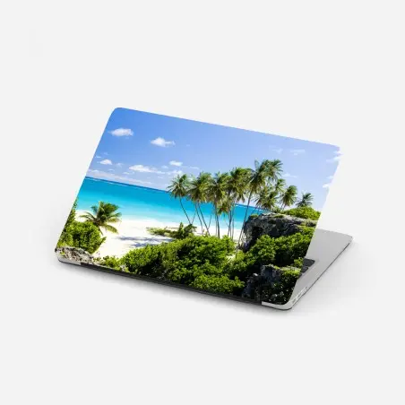 Sticker pour ordinateur portable évasion tropicale à Bottom Bay, Barbados – Wallnifity®