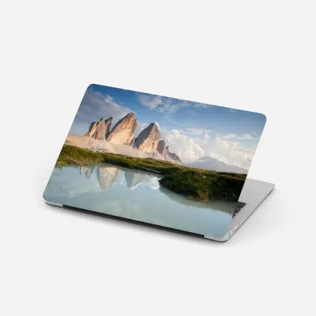 Sticker pour ordinateur portable reflets tranquilles des Dolomites – Wallnifity®