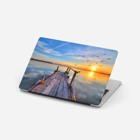 Sticker pour ordinateur portable jetée au coucher de soleil – Wallnifity®