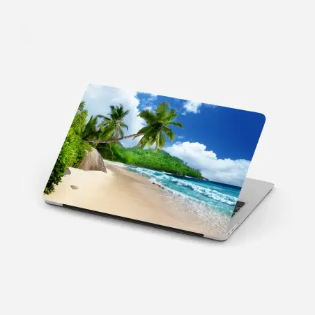 Sticker pour ordinateur portable évasion tropicale à Mahé, Seychelles – Wallnifity®