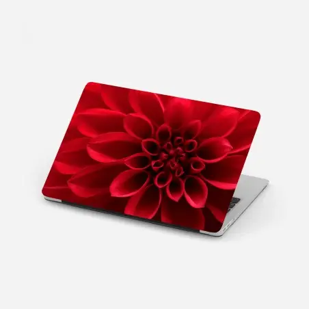 Sticker pour ordinateur portable élégance du dahlia rouge – Wallnifity®